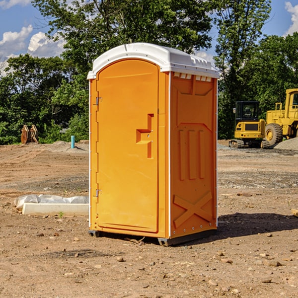 how often are the portable toilets cleaned and serviced during a rental period in Hilmar-Irwin